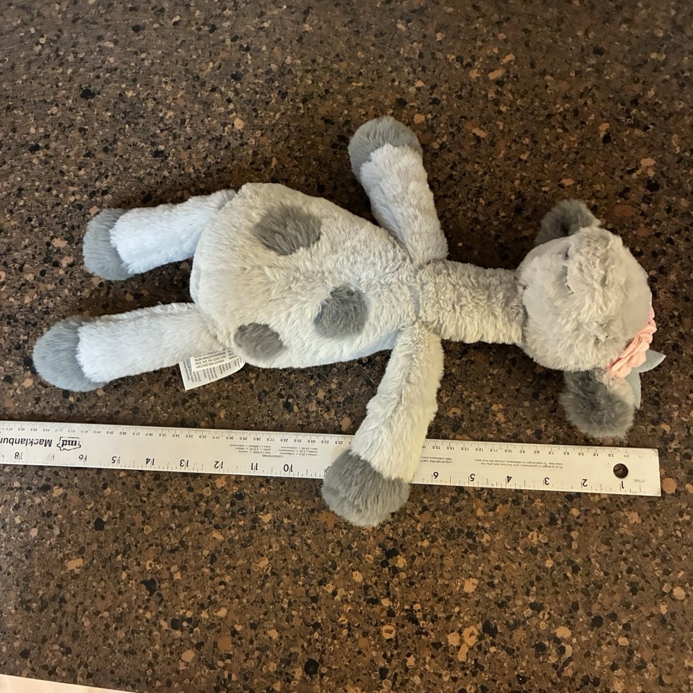 Lambs and Ivy Skylar Giraffe Plush Gray Pink Flowers Stuffed Animal Baby Nursey - Picture 14 of 15